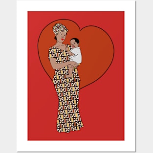 African mother and child Posters and Art